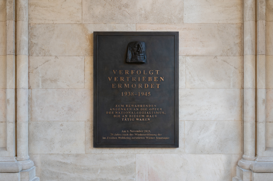 Bronze Gedenktafel für die Wiener Staatsoper