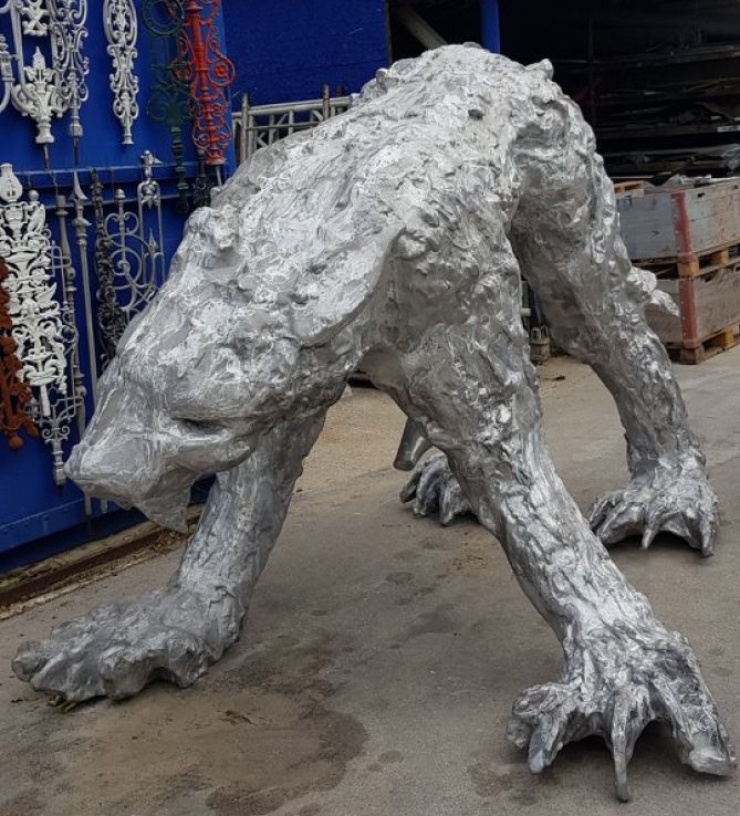 Art casting Skulptur - Säbelzahntiger